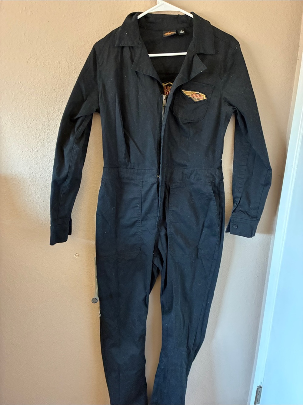 Harley-Davidson Black Women's Coverall Jumpsuit with Small Patch
